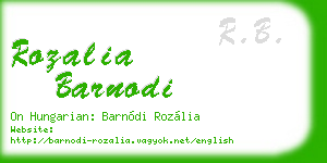 rozalia barnodi business card