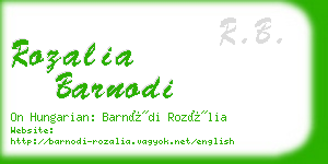 rozalia barnodi business card